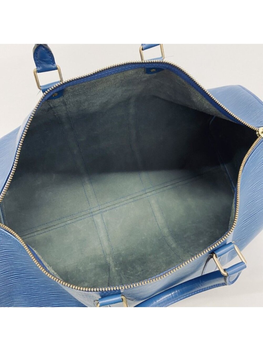 ★SOLD★ Louis Vuitton Boston Bag Epi Keepall 50 Toledo Blue - Picture 4 of 10